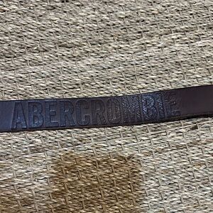 Abercrombie & Fitch Rich Brown Logo Belt